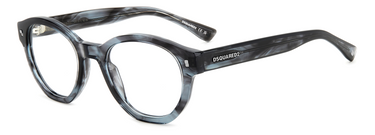 Men Premium Dsquared2 Eyeglasses: D2 0131 - Grey Horn - SpecSMART Eye Clinic (Diagonal View)